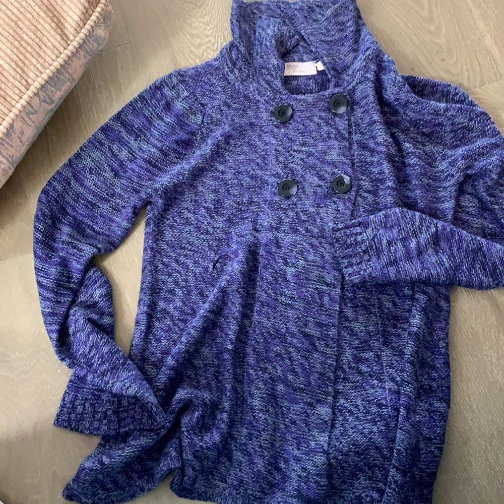 Allison Brittney Lightweight Purple/Black/Grey Cardigan/Jacket